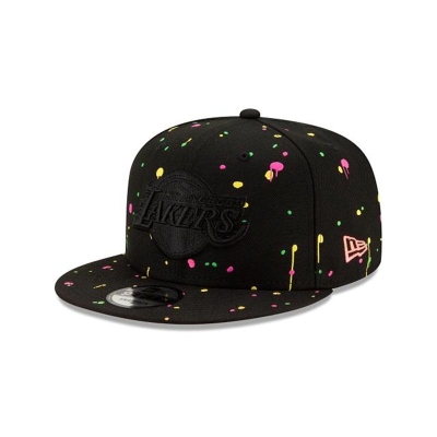 Los Angeles Lakers Gorra | New Era NBA Neon Splatter 9fifty Snapback Cap Mexico - Negros